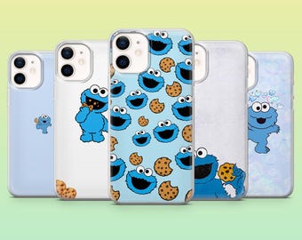 Cookie Monster Phone Case Sesame Street Retro Cover for iPhone 18Pro, 17, 16, 15, 14, 13, 12, Samsung S26, S25, S24, A17, A57, Pixel 11, 10