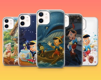 Pinocchio Phone Case Disney Wooden Boy Magic Cover for iPhone 18Pro, 17, 16, 15, 14, 13, 12, Samsung S26, S25, S24, A17, A57, Pixel 11, 10