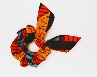 Bow scrunchie: Ponytail hair scrunchies, knotted bow scrunchy