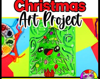 Christmas Art Lesson Christmas Tree Art Project Holiday Art Activity Craft