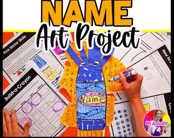 About Me Art Lesson, 1st Grade Self Portrait, Favorite Things Art Project, Homeschool PDF