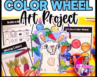 Color Wheel Art Lesson: Bunny Carrot Project (Grade 2) (Digital Download)