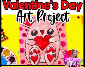 Valentines Day Bunny Art Project Primary Art Lesson Reading Writing Kindergarten Art Lesson