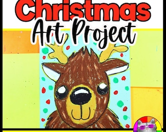 Reindeer Christmas Art Project: K-3 Literacy (Digital) with Reading Comprehension and Writing Prompts
