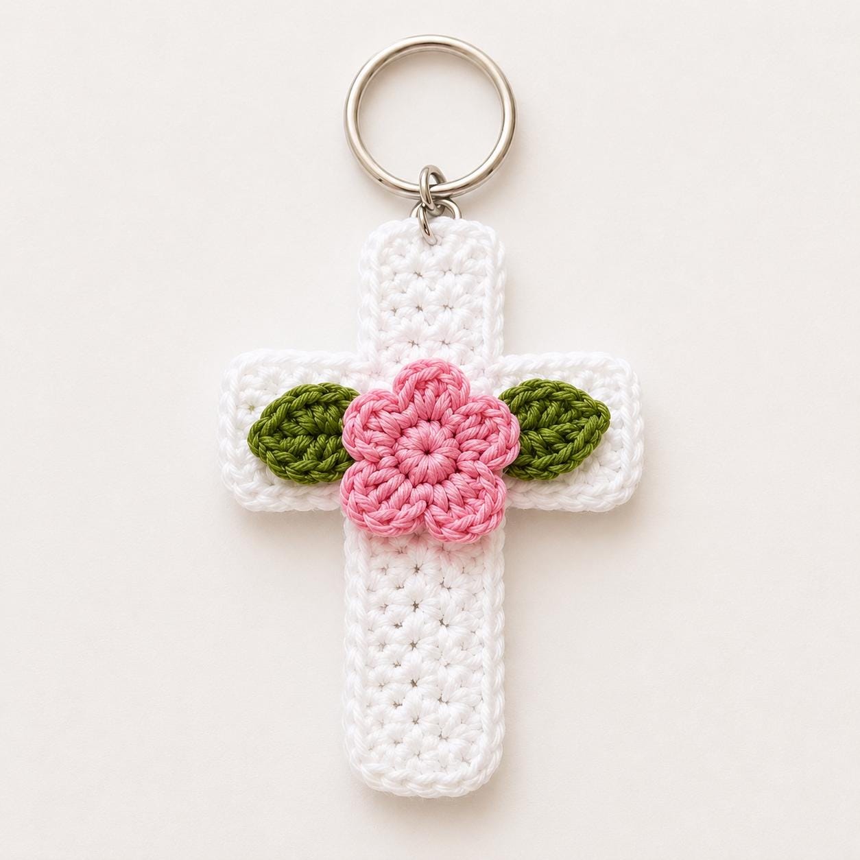 30 Cross Crochet Patterns: Elegant, Meaningful Designs for Bookmarks, Afghans, and Gifts 8 Simple Crochet Floral Cross Keychain