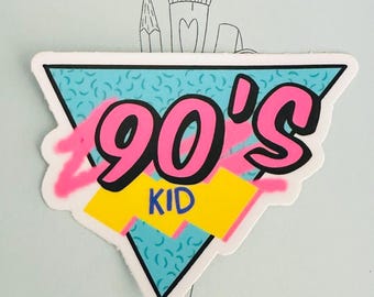 Pegatina de vinilo para niños de los 90