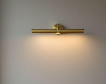 Picture Light, Brushed Brass Adjustable Wall Fixture for Art Display