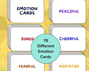 Emotionskarten ausdrucken BUNDLE | Gefühle Karteikarten | SEL, Therapie & Kreativer Gebrauch