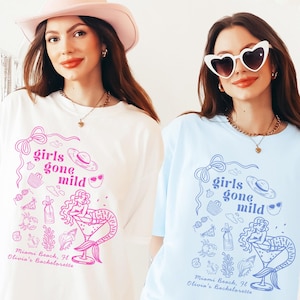 Girls Gone Mild Shirt, Spa Bachelorette Shirt, PJs & Prosecco Tee, Personalized Bridal Party Shirt, Relaxing Bach Weekend T-Shirt