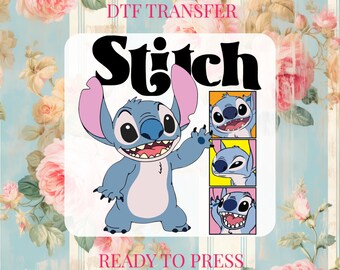 Stitch DTF Transfer: Disney Lilo and Stitch Ready to Press