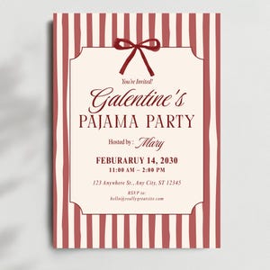 Galentines Pajama Party

Girls Night PJ Invitation

Editable Galentine Canva

Pink Sleepover Party Invite

Valentine's Day PJ Invite

Printable Girls Night In

Cute Eye Mask Invite

Fun Pajama Contest Invite

Minimal Red Stripe Invite

Digital Invite for Besties

Instant Download Galentine

Mobile PJ Party Invitation

Custom Galentine Sleepover
Galentine Invite

Pajama Party

Girls Night In

Sleepover Invite

Canva Template

Digital Download

PJ Party Invite

Valentines Party

Editable Evite