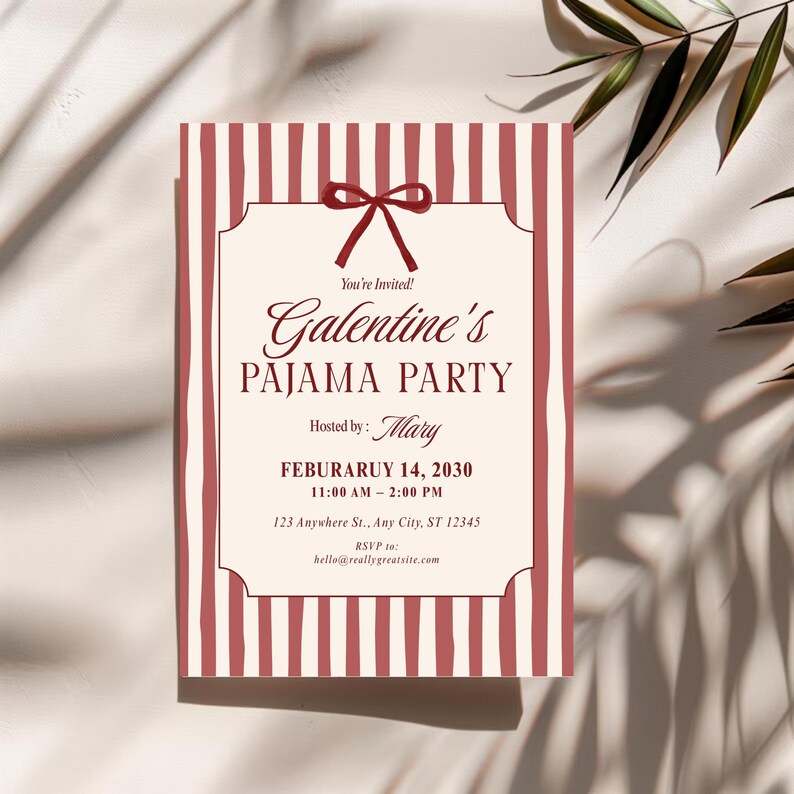 Galentines Pajama Party

Girls Night PJ Invitation

Editable Galentine Canva

Pink Sleepover Party Invite

Valentine's Day PJ Invite

Printable Girls Night In

Cute Eye Mask Invite

Fun Pajama Contest Invite

Minimal Red Stripe Invite

Digital Invite for Besties

Instant Download Galentine

Mobile PJ Party Invitation

Custom Galentine Sleepover
Galentine Invite

Pajama Party

Girls Night In

Sleepover Invite

Canva Template

Digital Download

PJ Party Invite

Valentines Party

Editable Evite