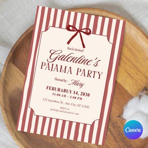 Galentines Pajama Party

Girls Night PJ Invitation

Editable Galentine Canva

Pink Sleepover Party Invite

Valentine's Day PJ Invite

Printable Girls Night In

Cute Eye Mask Invite

Fun Pajama Contest Invite

Minimal Red Stripe Invite

Digital Invite for Besties

Instant Download Galentine

Mobile PJ Party Invitation

Custom Galentine Sleepover
Galentine Invite

Pajama Party

Girls Night In

Sleepover Invite

Canva Template

Digital Download

PJ Party Invite

Valentines Party

Editable Evite