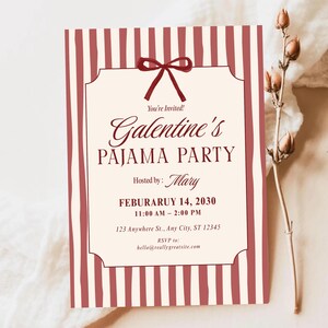 Galentines Pajama Party

Girls Night PJ Invitation

Editable Galentine Canva

Pink Sleepover Party Invite

Valentine's Day PJ Invite

Printable Girls Night In

Cute Eye Mask Invite

Fun Pajama Contest Invite

Minimal Red Stripe Invite

Digital Invite for Besties

Instant Download Galentine

Mobile PJ Party Invitation

Custom Galentine Sleepover
Galentine Invite

Pajama Party

Girls Night In

Sleepover Invite

Canva Template

Digital Download

PJ Party Invite

Valentines Party

Editable Evite