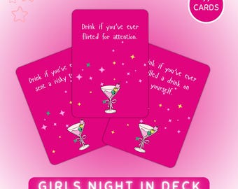 Girls Night Drinking Game | 99 Fun & Spicy Cards (Digital Download)