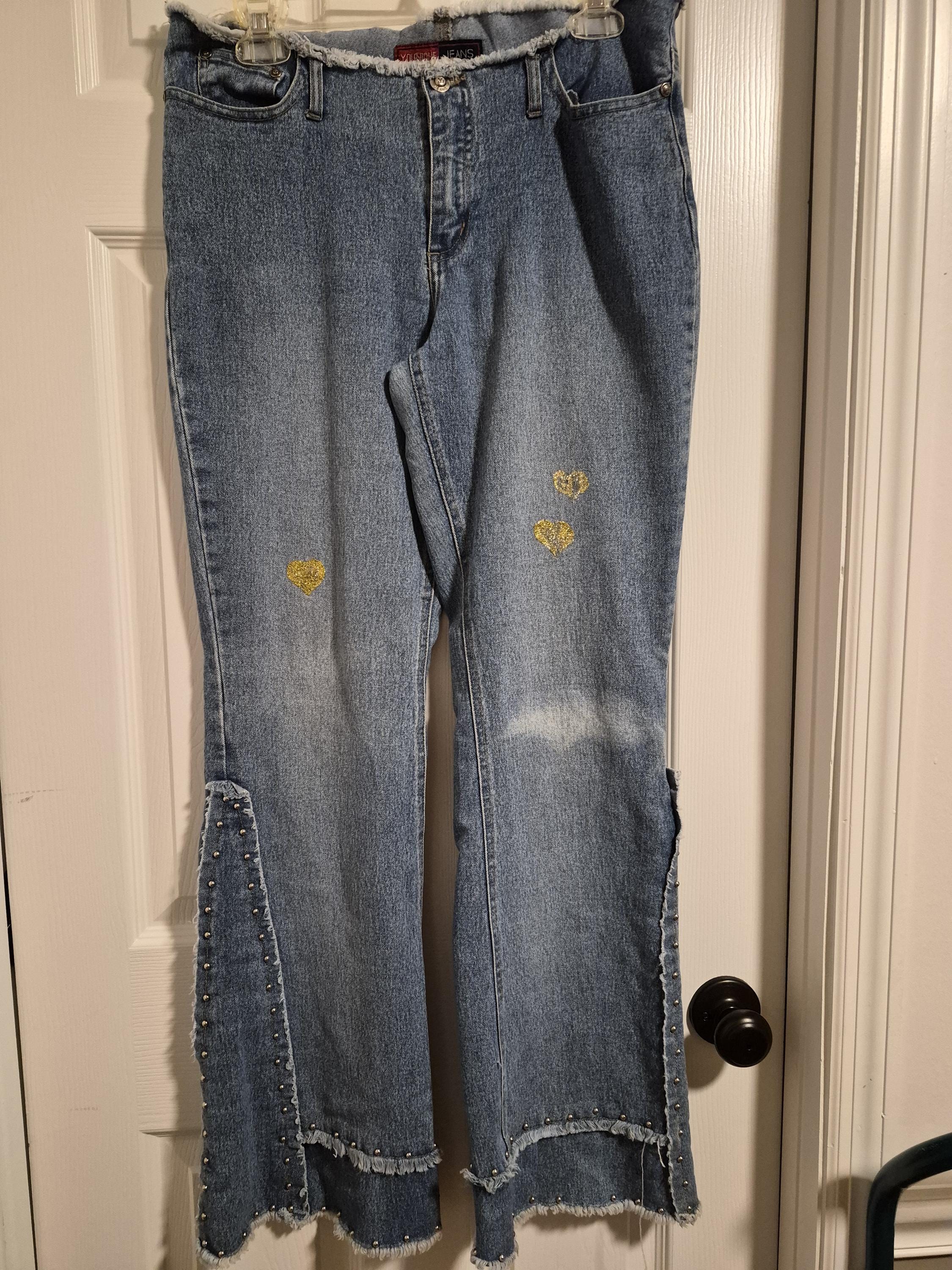 メンズ LAGUST Glitter coated denim y2k