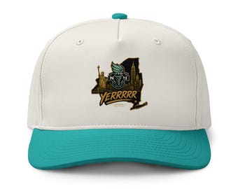 Liberty NYC YERRRR Two-Tone Baseball Cap | Gold Embroidered New York State Design