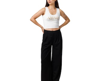 Amari Cotton Crop Top | Fitted Streetwear Tee | Minimalist Summer Fashion