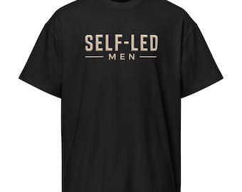 Self-Led Men Boxy T-Shirt | Heavyweight Cotton Streetwear Tee