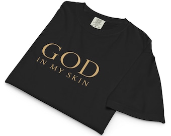 GOD in my skin Heavyweight Boxy Tee | Oversized Cotton Streetwear Shirt