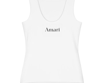 Amari Fitted Cotton Tank Top | Minimalist Stretch Everyday Essential