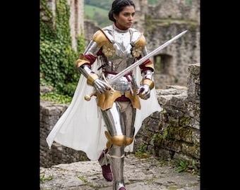 Female Armor Suit Morning Star Full Plate Armor Set - 18 Gauge Steel Knight Costume