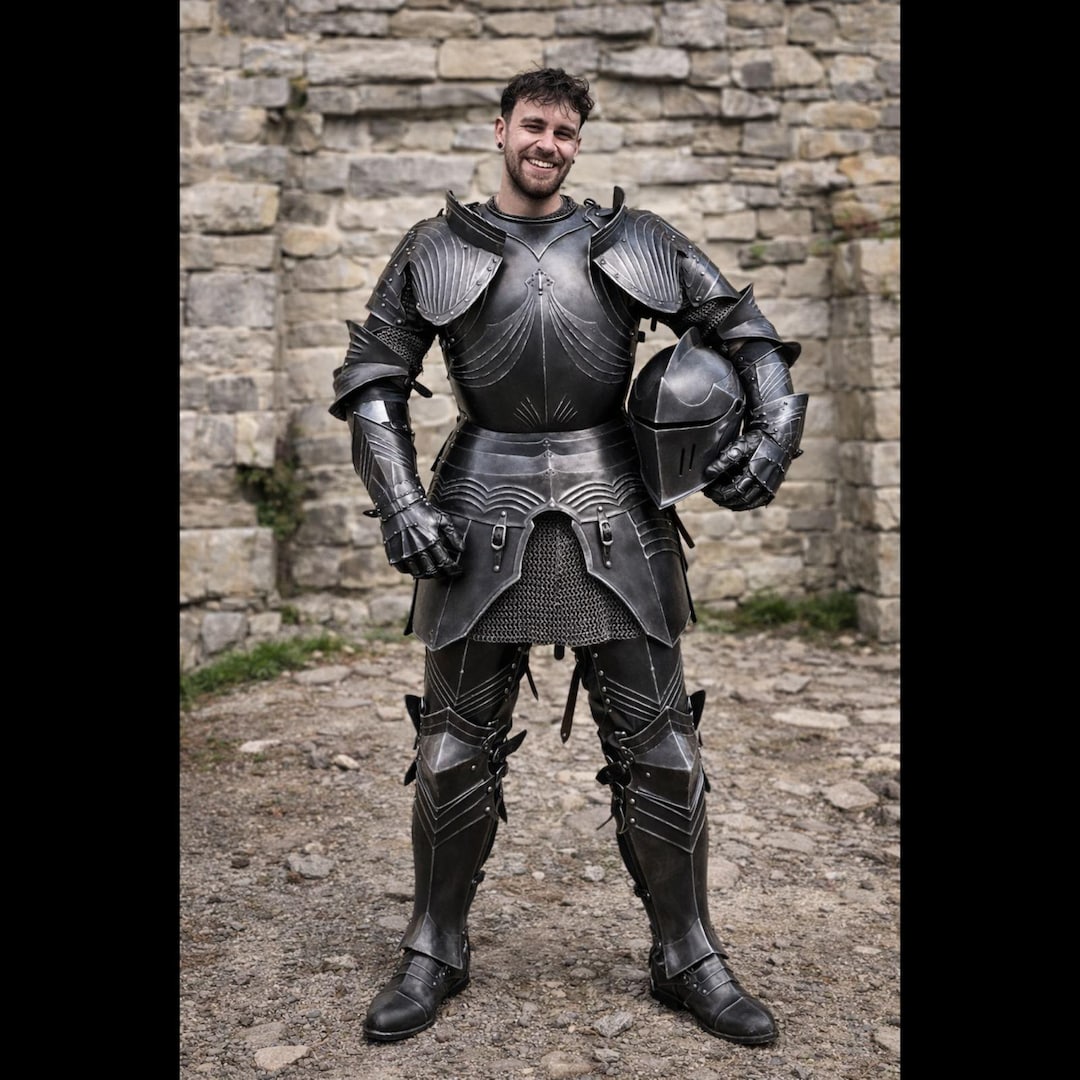 Medieval Knight Steel , Battle Armet Gothic Full Body Armor Suit ...
