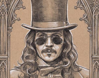 Lámina artística del Conde Drácula. Vlad el Empalador. Gary Oldman.