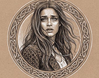Original painting of Yennefer from Wengerberg. Anya Chalotra