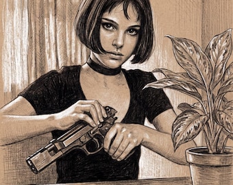 Fine Art print of Matilda. Natalie Portman