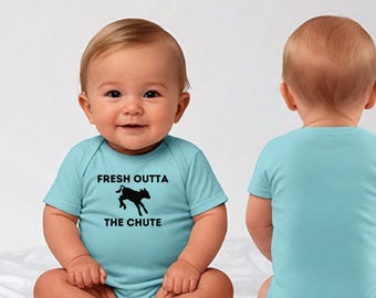 Fresh Outta the Chute Infant Bodysuit | Rodeo Bull Baby Onesie