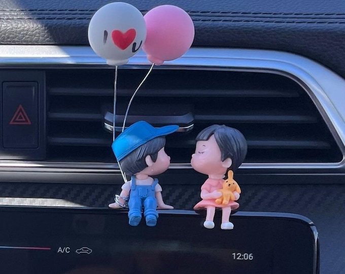 Featured listing image: Car Interior Dashboard Ornament  Couple Figurine Plastic Stylish Design Suitable for All Vehicle Models