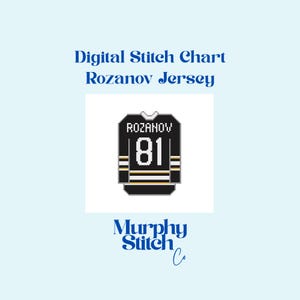 Rozanov Hockey Jersey - Digital Needlepoint Stitch Chart