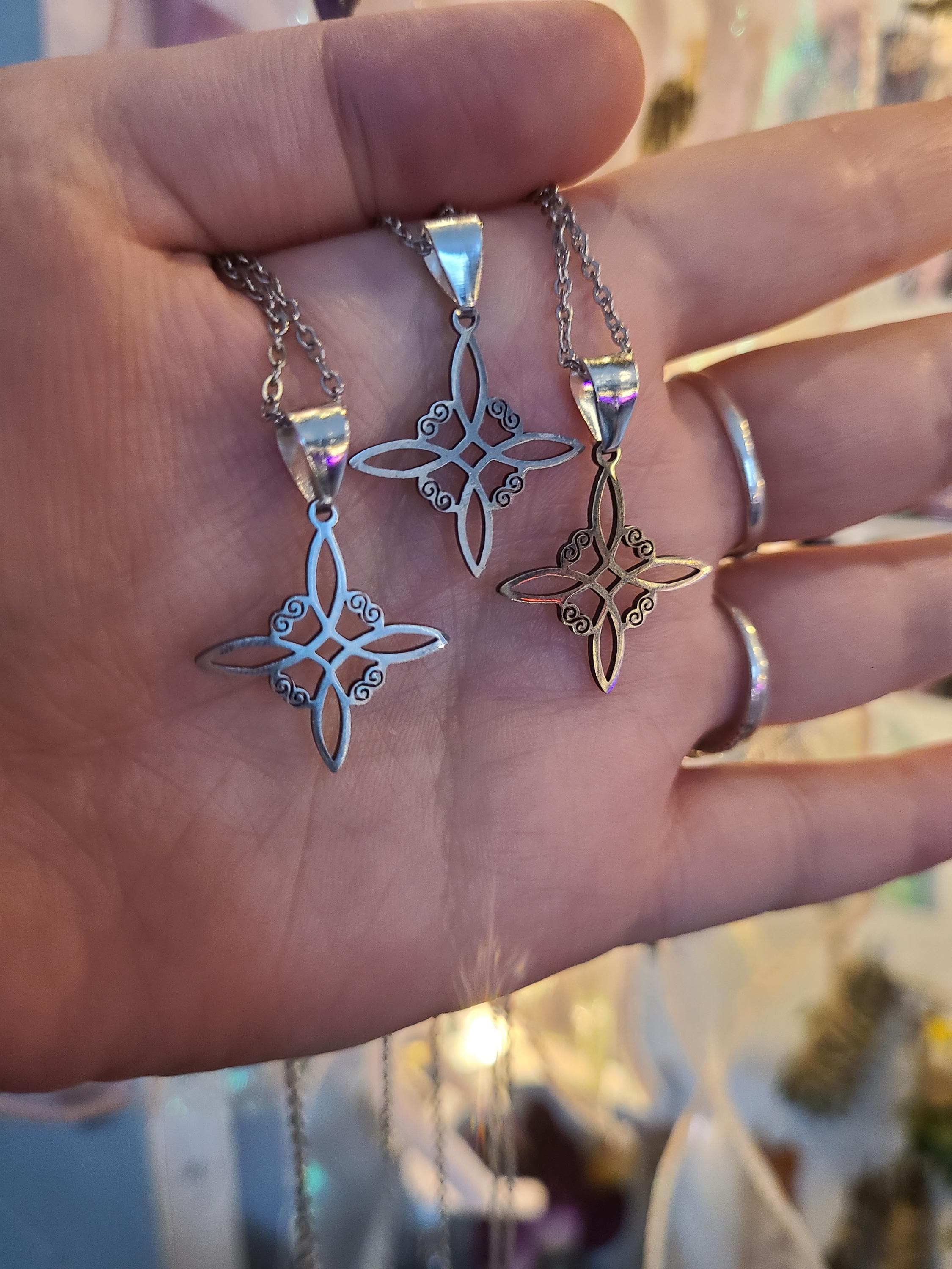 Collier Pendentif Celtique Pot De Sorcière - Acier Inoxydable, Longueur 56-60 Cm - Neuf Avec étiquettes