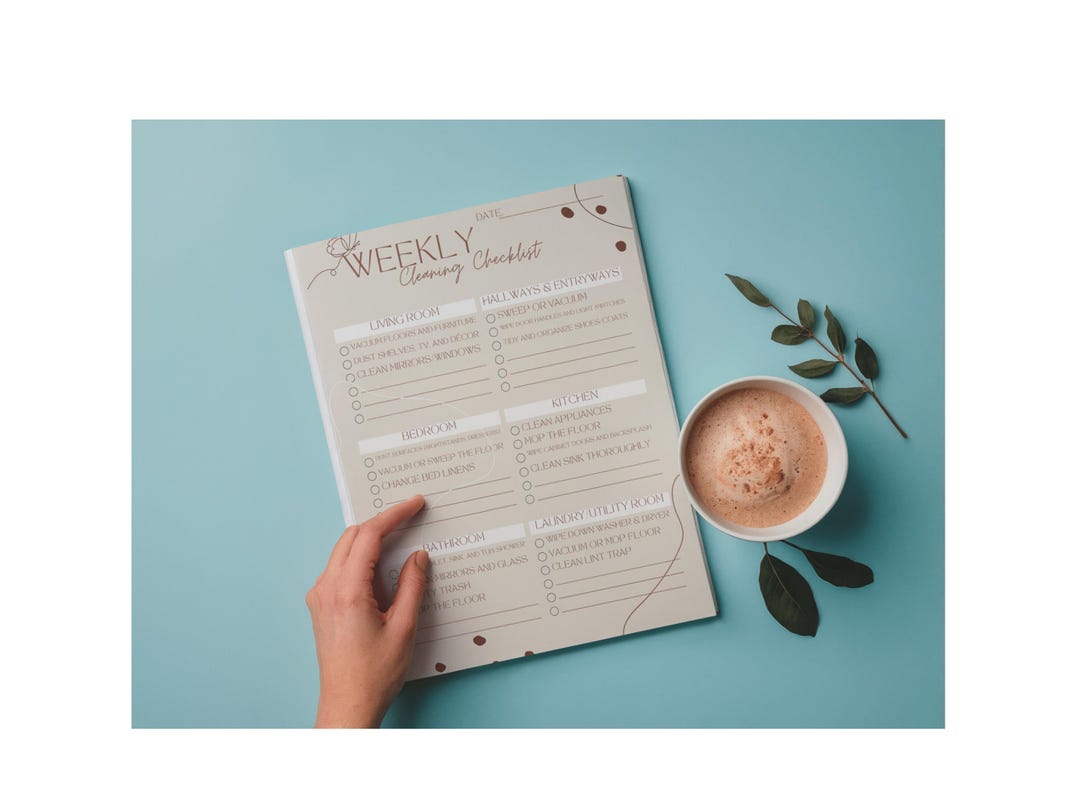 Minimalist Weekly Reset Checklist | Room Cleaning Planner (A4 PDF) - Etsy