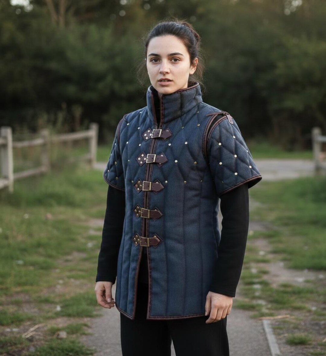 Sca Jacket Handmade Medieval Gambeson Jacket | Quilted Padded Armor for LARP, SCA ...