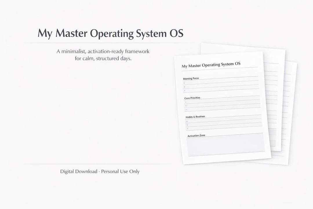 My Master Operating System OS Page (digital Download) - Etsy