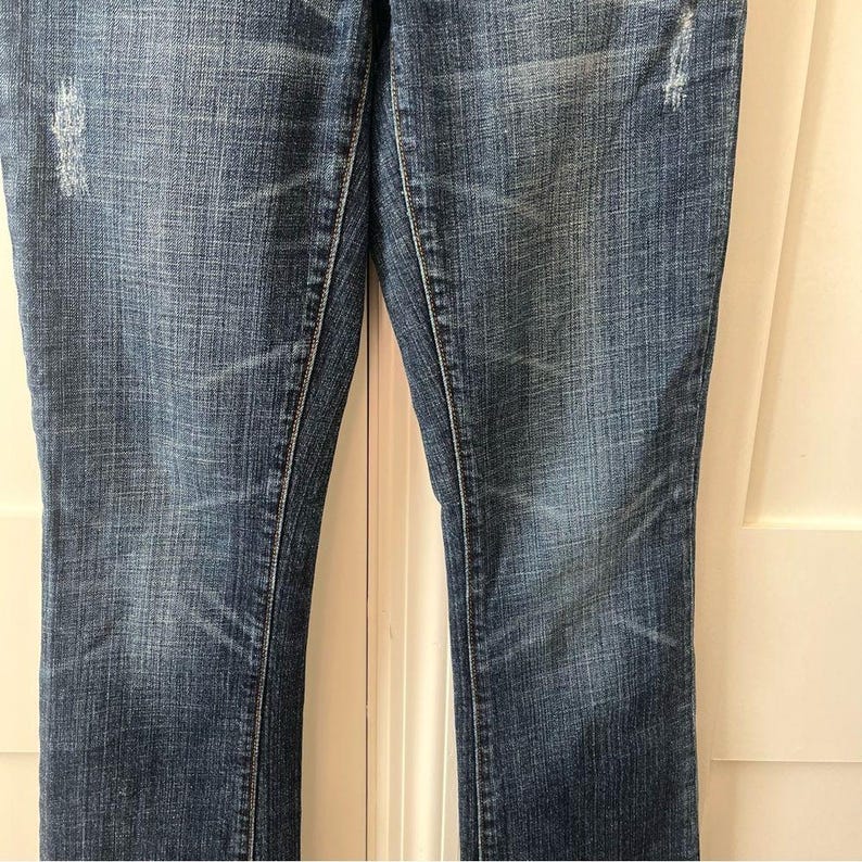 Seven7 Y2K Vaqueros acampanados clásicos de tiro bajo con lavado medio, talla 26 imagen 6