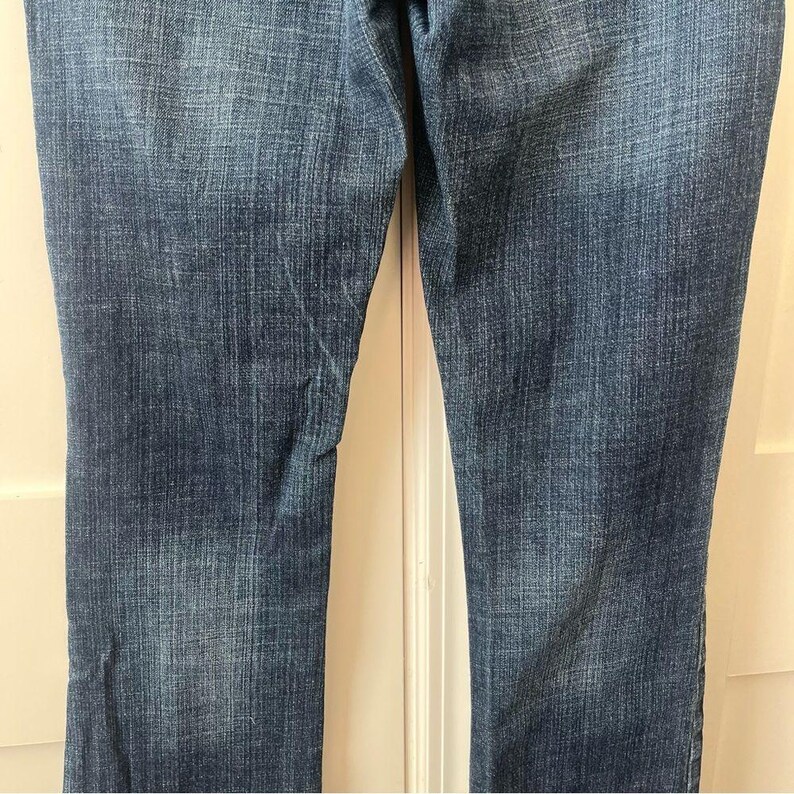 Seven7 Y2K Vaqueros acampanados clásicos de tiro bajo con lavado medio, talla 26 imagen 13