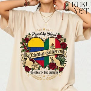 Half Colombian Half Mexican Flag Map DNA PNG: Colombian Mexican Heritage Pride Latino Culture png Family Roots Design (Digital Download)