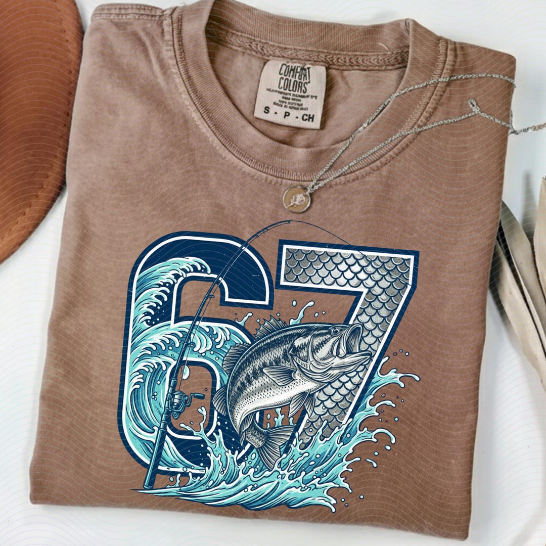 Fishing 67 Six Seven Fishermen | Vintage Fishing Number SVG PNG, Angler ...