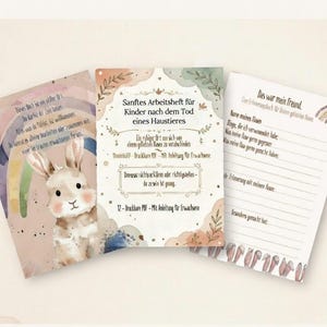 Rabbit bereavement book to fill out • Rabbit memory book • Remembering a deceased rabbit • Small animal farewell gift • Death & farewell for rabbits