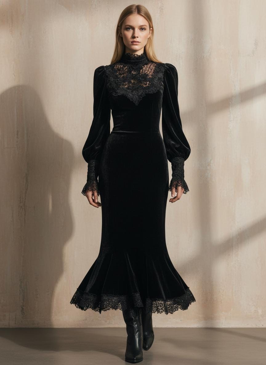 Morticia Costume Women's Velvet Black Off-Shoulder Maxi Dress Long Sleeve Halloween Costume Party Dress, Gothic V-Neck Floor Length Morticia Costume Women's Velvet Black Off-Shoulder Maxi Dress Long Sleeve Halloween Costume Party Dress, Gothic V-Neck Floor Length