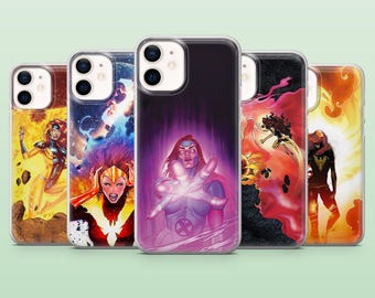Jean Grey Phone Case Girl X-Men Cover for iPhone 17, 17Pro, 16, 16Pro, 15, 14, 13, 12, Samsung S25, S24, A16, A56, Pixel 10, 10Pro, 9Pro