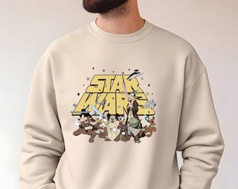Disney Star Wars Sweatshirt, Mickey And Friends Star Wars Shirt, Mickey Hoodie, Retro Star Wars Shirt, Disneyland Trip Hoodie