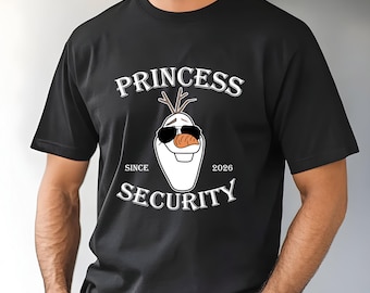 Comfort Colors® Princess Security T-Shirt, Olaf Shirt, Disney Frozen Shirt, Father's Day Gift, Baby Announcement Shirt, Princess Shirt