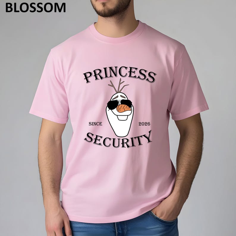 Comfort Colors® Princess Security T-Shirt, Olaf Shirt, Disney Frozen Shirt, Father's Day Gift, Baby Announcement Shirt, Princess Shirt image 4