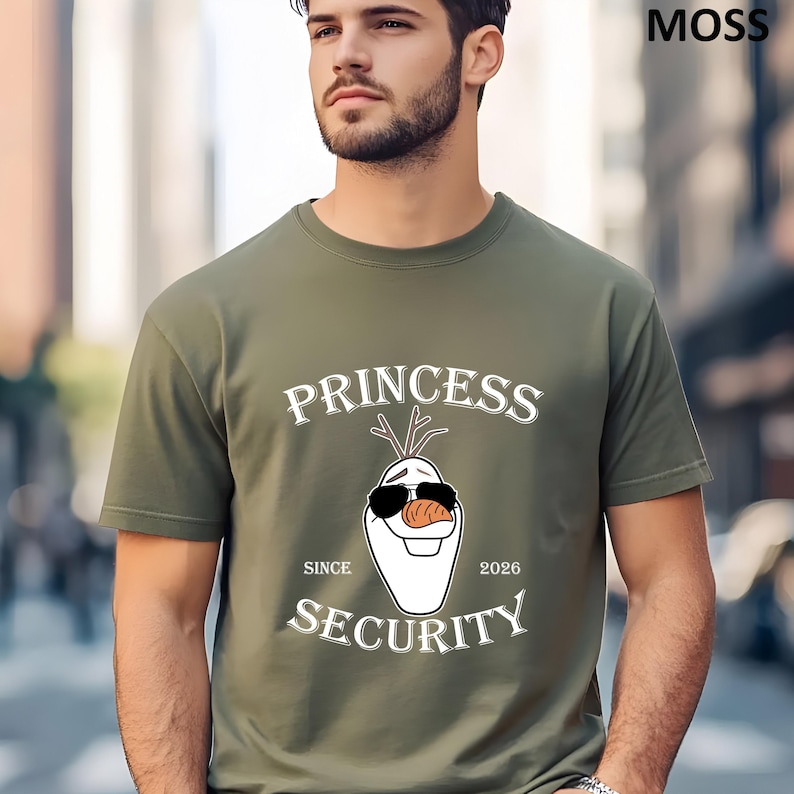 Comfort Colors® Princess Security T-Shirt, Olaf Shirt, Disney Frozen Shirt, Father's Day Gift, Baby Announcement Shirt, Princess Shirt image 3