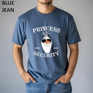 Comfort Colors® Princess Security T-Shirt, Olaf Shirt, Disney Frozen Shirt, Father's Day Gift, Baby Announcement Shirt, Princess Shirt image 5