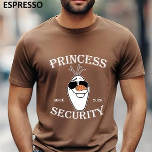 Comfort Colors® Princess Security T-Shirt, Olaf Shirt, Disney Frozen Shirt, Father's Day Gift, Baby Announcement Shirt, Princess Shirt image 6